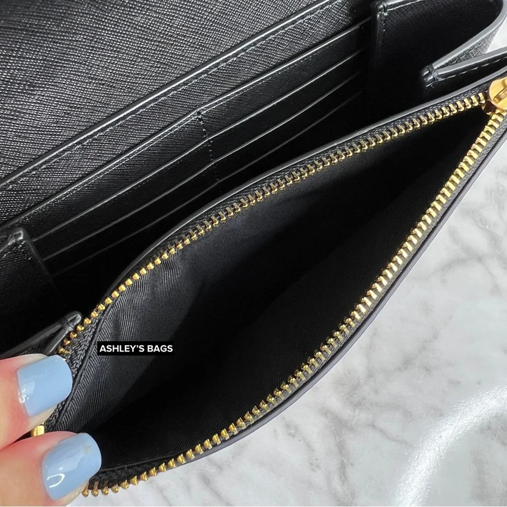 Tory Burch Emerson Chain Wallet Crossbody In Black